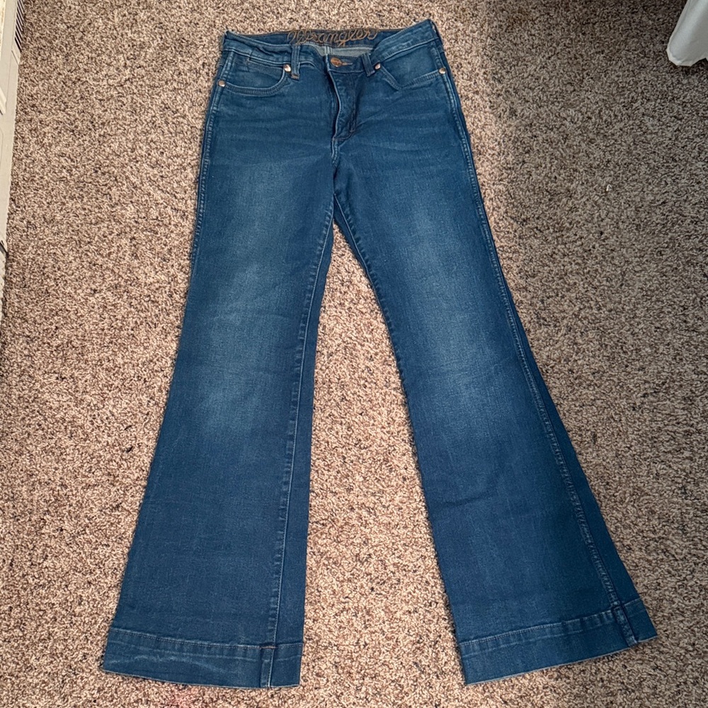 Wrangler Women's Dark Blue Wide Leg Jeans